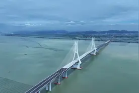 汕头牛田洋特大桥主体工程基本完工图片