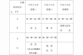 南昌发布中考考试时间安排！图片