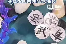 W有绝活｜高级钳工展示锯削绝活，削下的铁片浮在水面美如绽放莲花图片