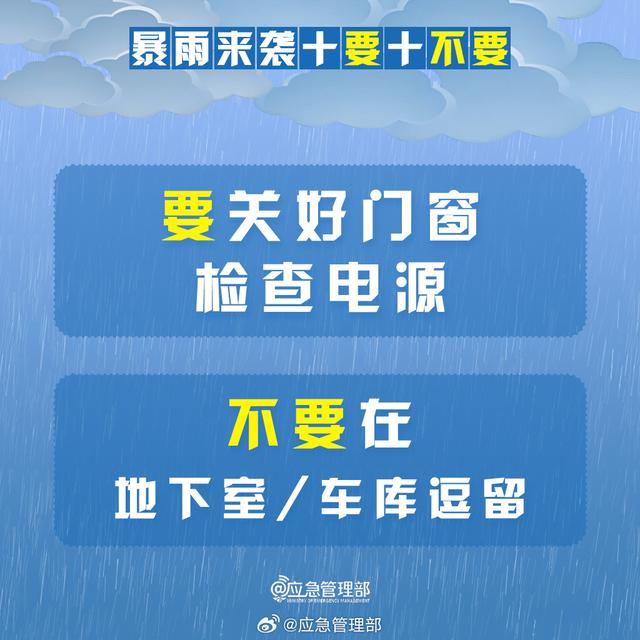 暴雨来袭牢记“10要10不要”