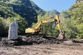 河北涞水：全力做好景区灾后清淤工作图片