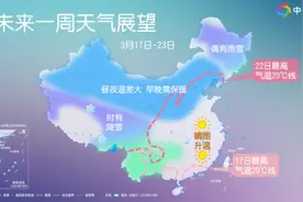全国大部分地区抽中“阳光升温卡”，也有地方抽到“雨雪频繁卡”图片