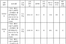 广东肇庆出让11宗工业用地 起叫价总额超1亿图片