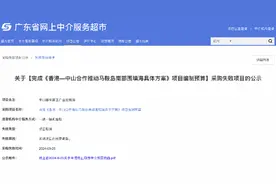 中山马鞍岛围填海项目编制预算采购失败图片