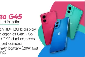 摩托罗拉G45 5G在印度发布 配骁龙6s Gen3 千元价位图片