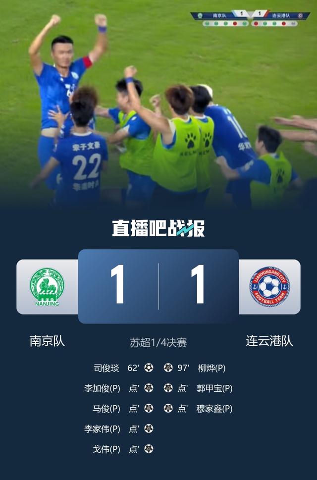 南京点球淘汰连云港进四强