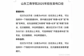山工商2025在鲁报考建议：物化考生495分左右冲一下普本图片