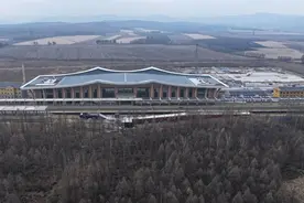 我国在建最北高铁站伊春西站外部施工完成图片