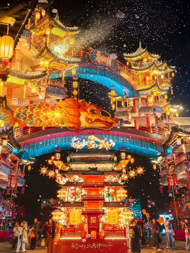 “神还原”！葛仙村把古画里的鳌山灯搬到现实