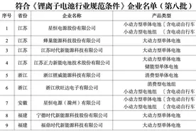 宁德时代、亿纬动力、星恒入选！第八批锂电池企业白名单公布图片
