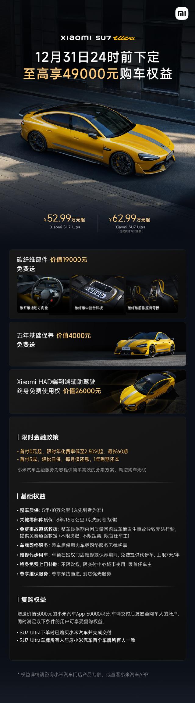 小米汽车12月购车权益公布