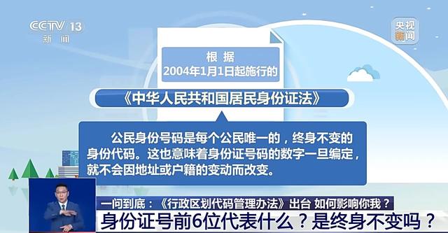 身份证号前6位代表什么你知道吗？是终身不变吗？