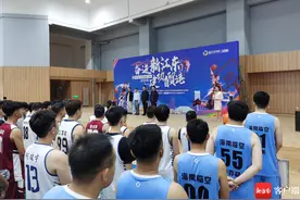 海口江东新区首届“工会杯”篮球赛——“江东BA”开赛图片