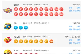 7月17日福彩中奖号码图片