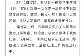广东五华一13岁男孩猥亵女生，已送至专门学校训诫教育图片