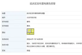 北京三区发布雷电预警！短时雨强较大，伴有8级大风、小冰雹图片