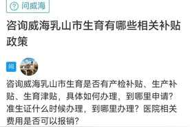 网络问政·问政策 | 乳山市生育方面的补贴政策图片
