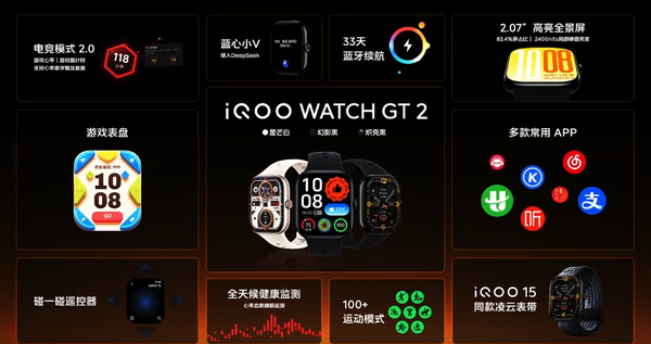 iQOO WATCH GT 2上市 最高续航达33天 499元起售