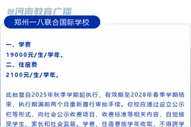 学费、住宿费批复！郑州：多所高中收费标准公布！图片