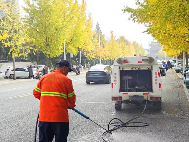 留住秋日这抹金黄，首义路银杏大道“落叶缓扫”