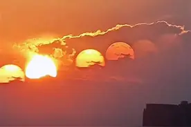 成都市民拍到“七日连珠”？想多了 是夹层玻璃形成的虚像图片