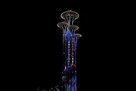 2024北京朝阳国际灯光节主会场奥林匹克中心区点亮“生命之树”图片