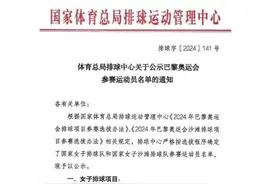 中国女排参加巴黎奥运会运动员名单公示 朱婷、张常宁入选图片