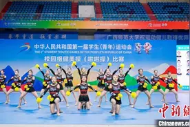 全国学青会健美操（啦啦操）桂林决赛 展现团结体育精神图片