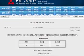 央行开展1350亿元逆回购操作 中标利率1.5%图片