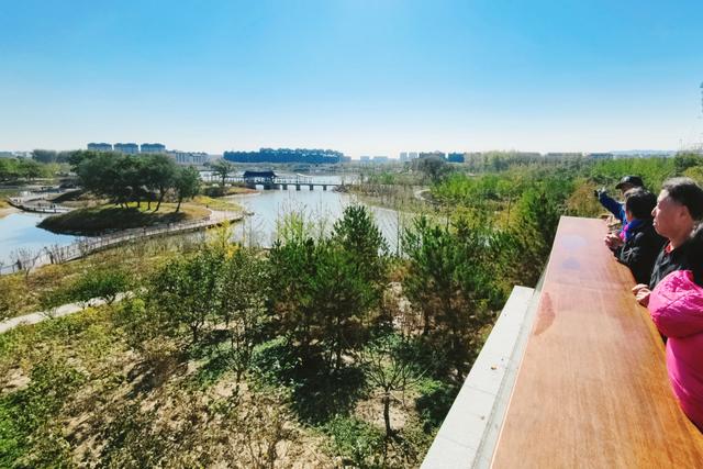 一湖两堤十二岛，玉河湿地公园正式开园迎客