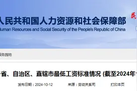 各地最低工资标准公布，上海最高，吉林、湖南、云南等地有上调图片