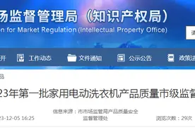 【济南】2023年第一批家用电动洗衣机产品质量市级监督抽查结果图片