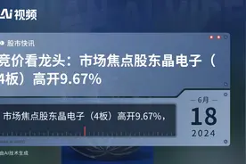竞价看龙头：市场焦点股东晶电子（4板）高开9.67%视频封面