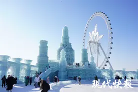 冰天雪地里的大型蹦迪现场，有一群背对舞台180+的帅哥图片