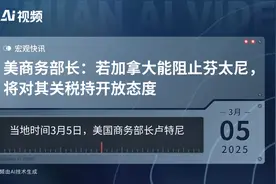 美商务部长：若加拿大能阻止芬太尼，将对其关税持开放态度视频封面