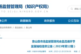 浙江省象山县市场监督管理局食品流通环节监督抽检信息公告（2023年第12期）图片