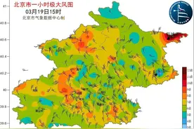 北京应急管理局：大风已经开始影响城区！局地阵风10级以上，请公众注意防范图片