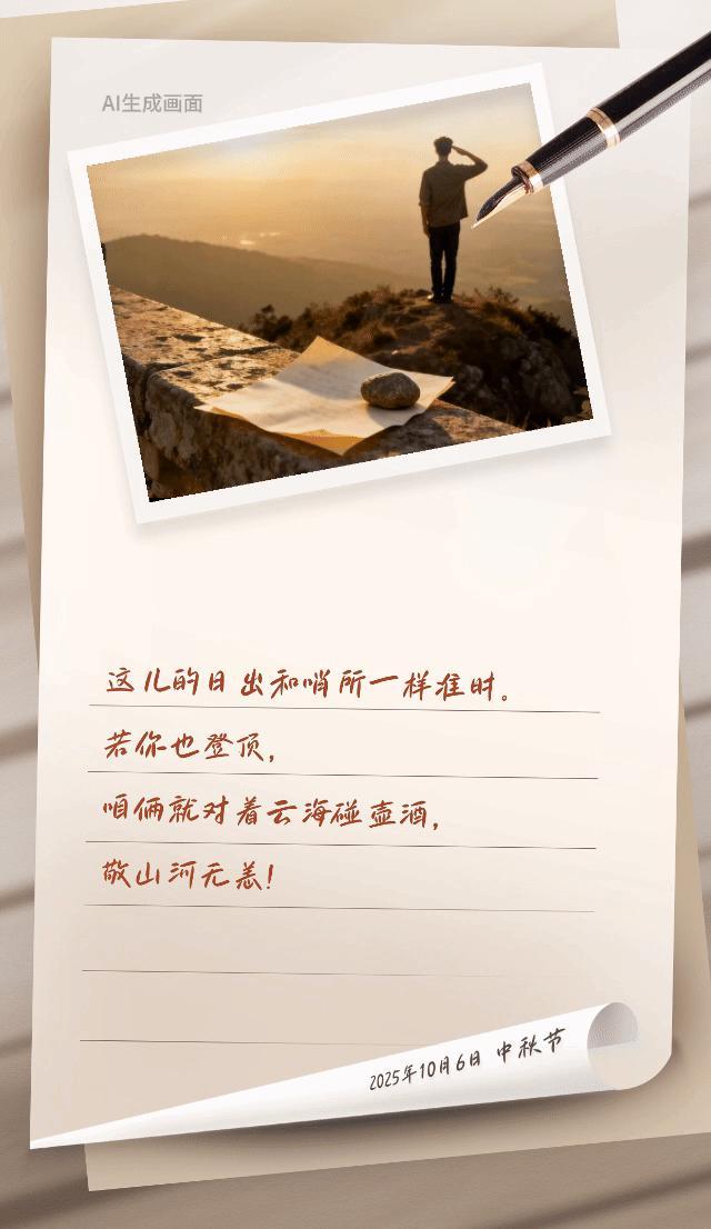 望岳AI动态组图丨云顶家书——解锁中秋团圆仪式感