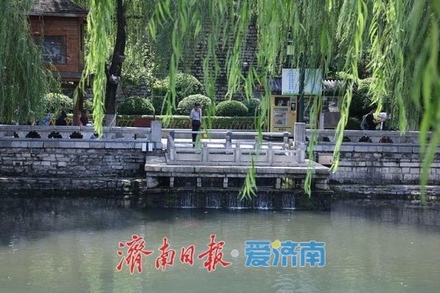 一年四季 泉在济南丨玛瑙泉瀑布水帘重现 古城河畔添灵动景致