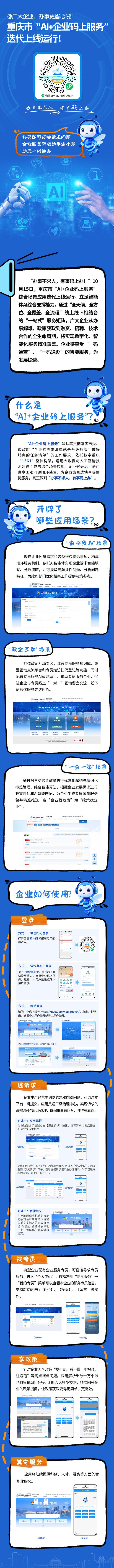 重庆“AI+企业码上服务”迭代上线运行 已覆盖131万余家企业