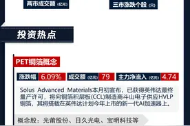 热市追踪丨PET铜箔概念大涨 消费电子概念股朝阳科技4连板图片