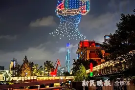 千架无人机上演空中光影秀图片