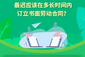 建立劳动关系后，最迟应在多长时间内订立书面劳动合同？劳动合同的期限又分为哪几种？来看人社局解读→图片