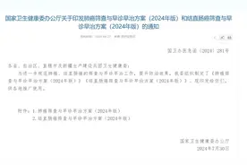 国家卫健委：与吸烟人群共处达20年的50岁以上人群，患肺癌风险高，应每年检查图片