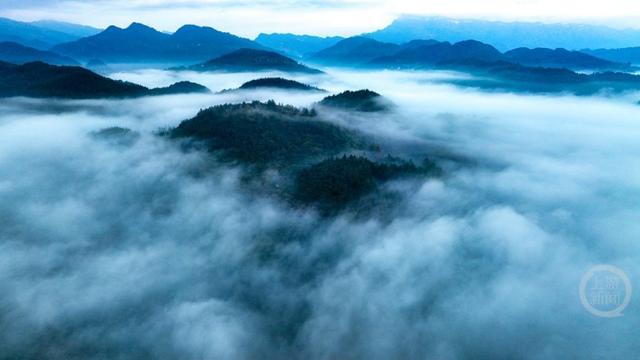 重庆酉阳：平流雾绘就山野仙境