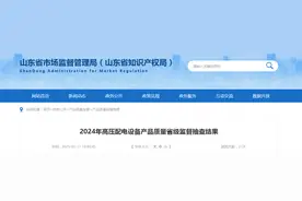 山东省市场监管局发布2024年高压配电设备产品质量省级监督抽查结果图片