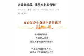 家有奔驰宝马，夫妻各开一辆，丈夫欠钱要将妻子宝马也卖掉还债？法院驳回图片