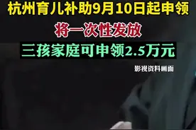 从明天（9月10日）开始，符合条件的杭州二孩、三孩家庭可以申请孕产补助、育儿补助图片