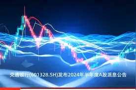 交通银行(601328.SH)2024年半年度A股派息：每股派0.182元 1月23日股权登记视频封面
