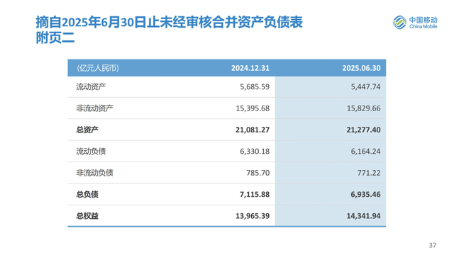 最新：中国移动上半年业绩完整PPT